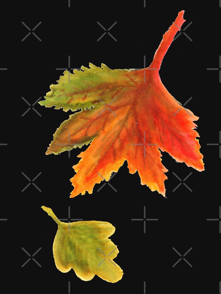 Watercolor Autumn Leaves by Mirushy