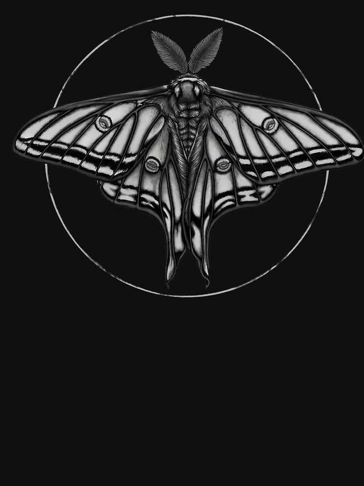 Spanish Lunar Moth B&W by Crude-Casey