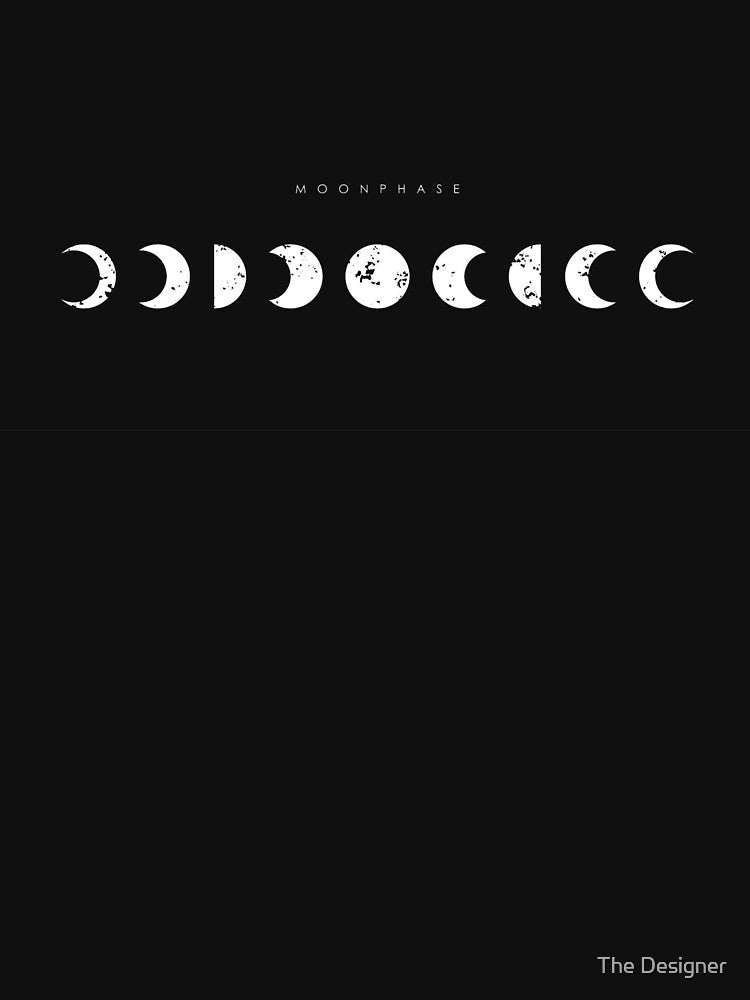 Moon Phases Design For T-shirts men and Women by charithimantha