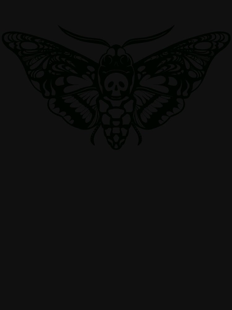 Skull Moth (black) by LunaLovesTea