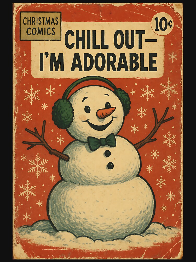 Cheerful Christmas Snowman: Chill out—I’m adorable by bapupa