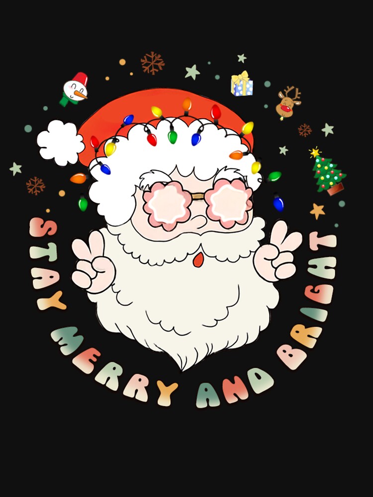 stay merry and bright christmas santa by jeananastore