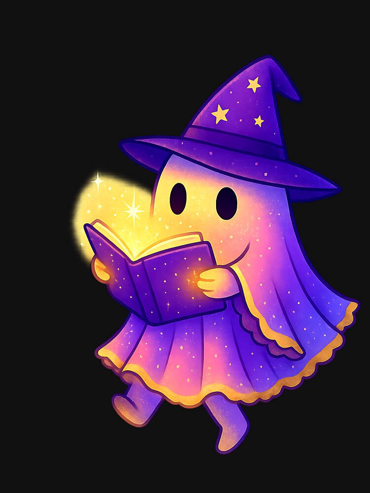 Halloween Ghost Reading Book Lover Teacher Kids by facegm