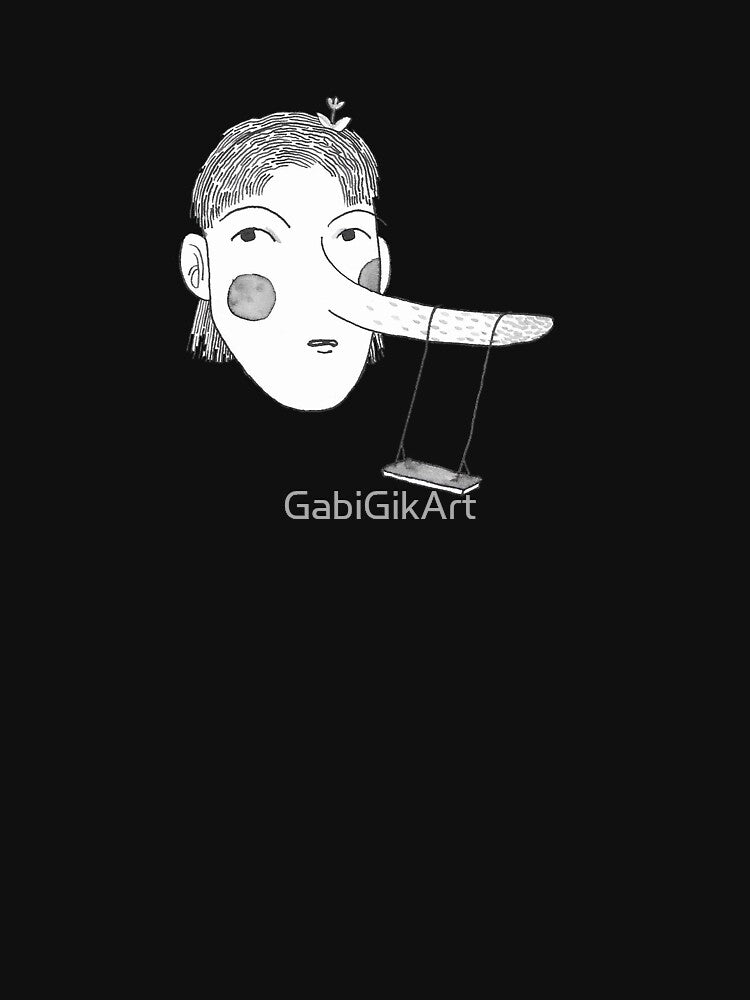 Goblin Head with a Swing on Their Nose by GabiGikArt