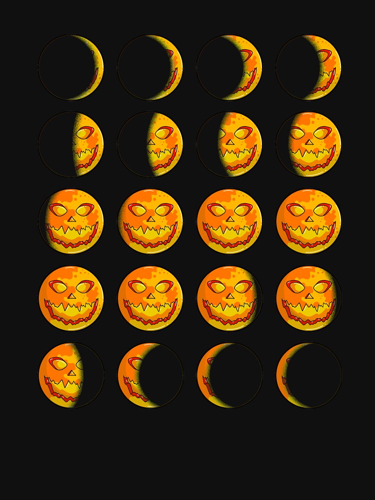 Cute Jack O Lantern Moon Phases Halloween by TexasMerch