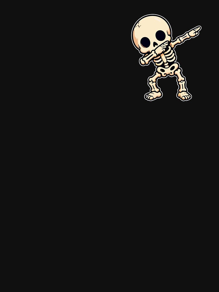 Cute Dabbing Skeleton Halloween Cartoon by Mikoff04-arts
