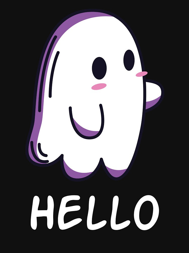Hello - Friendly Halloween Ghost by ZodesignArt