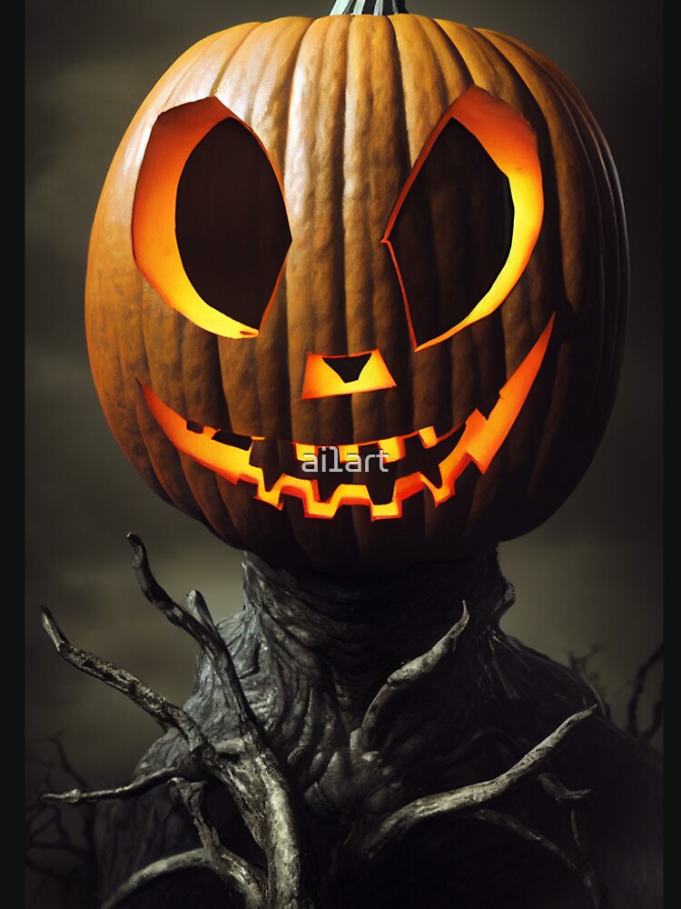 halloween scary pumpkin monster by ai1art