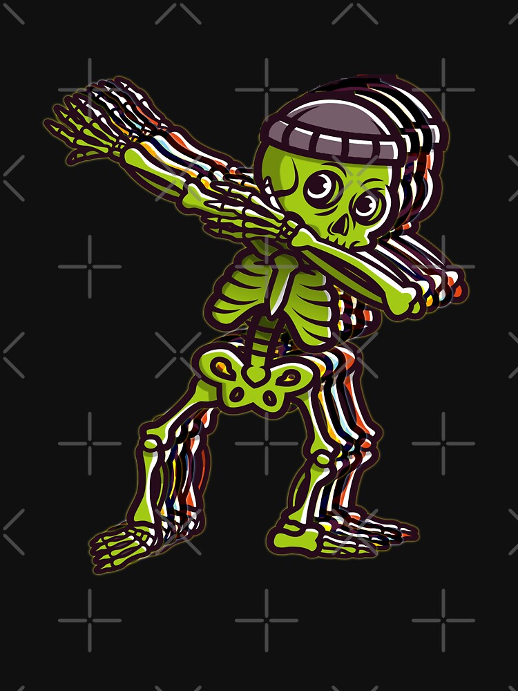 Dabbing Skeleton - Skeleton Dabbing Green by Coder-T