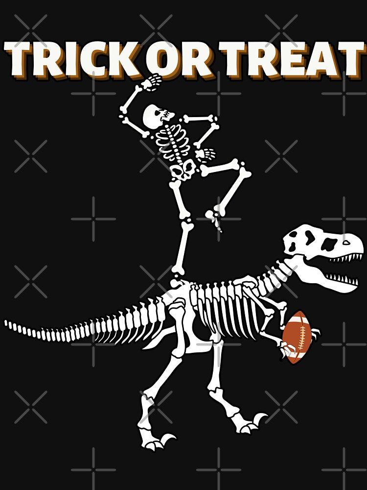 skeleton riding dinosaur bones halloween by Buzzbazaar