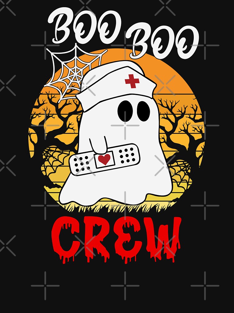 Boo Boo Crew Funny Nurse Halloween Ghost by Fabvity