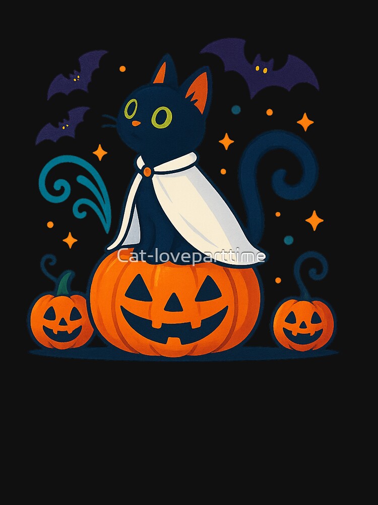 Halloween Cat with Bat Parade by Cat-loveparttime