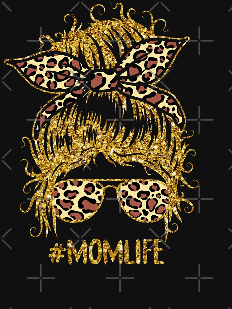 Mom Life Gold Leopard brown yellow black by ShutterKapan