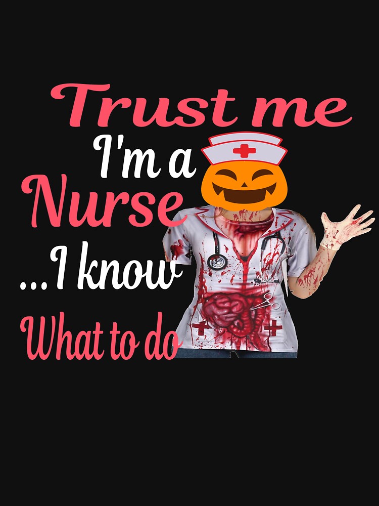 Happy Halloween scary nurse Tees by Hema Thilakaratne