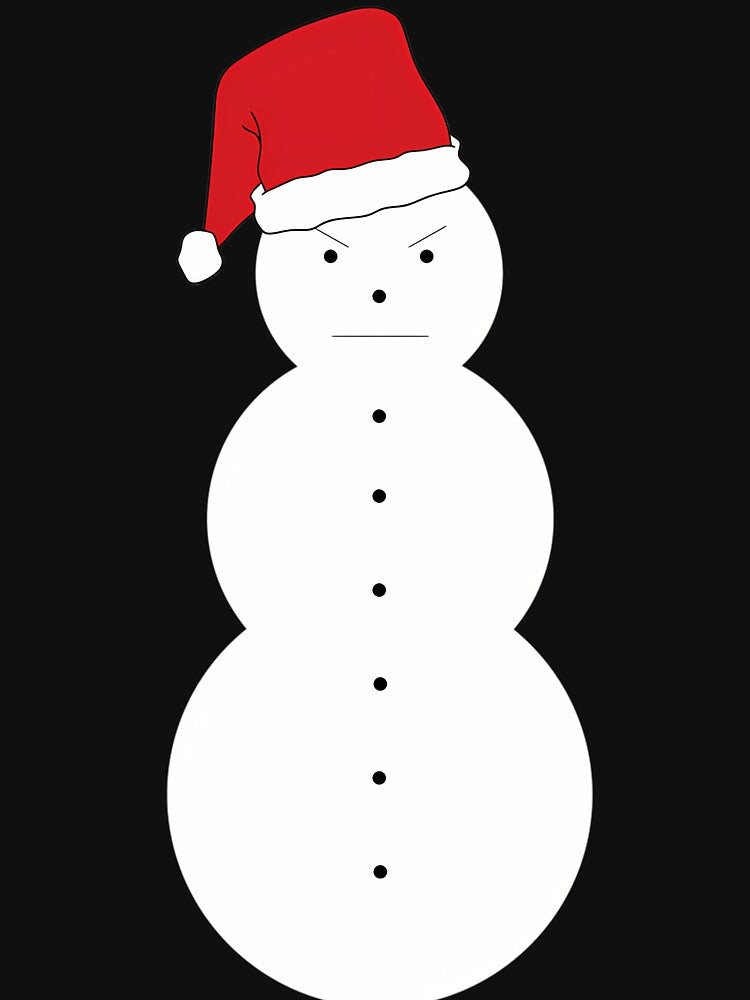 Funny Cool Snowman Logo Christmas by Shop-Art-bigfo
