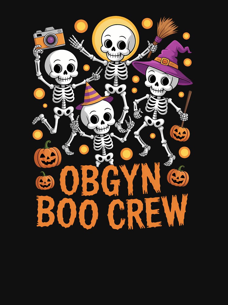 OBGYN Boo Crew Nurse Skeleton Dancing Halloween Spooky by DeadlockCrew