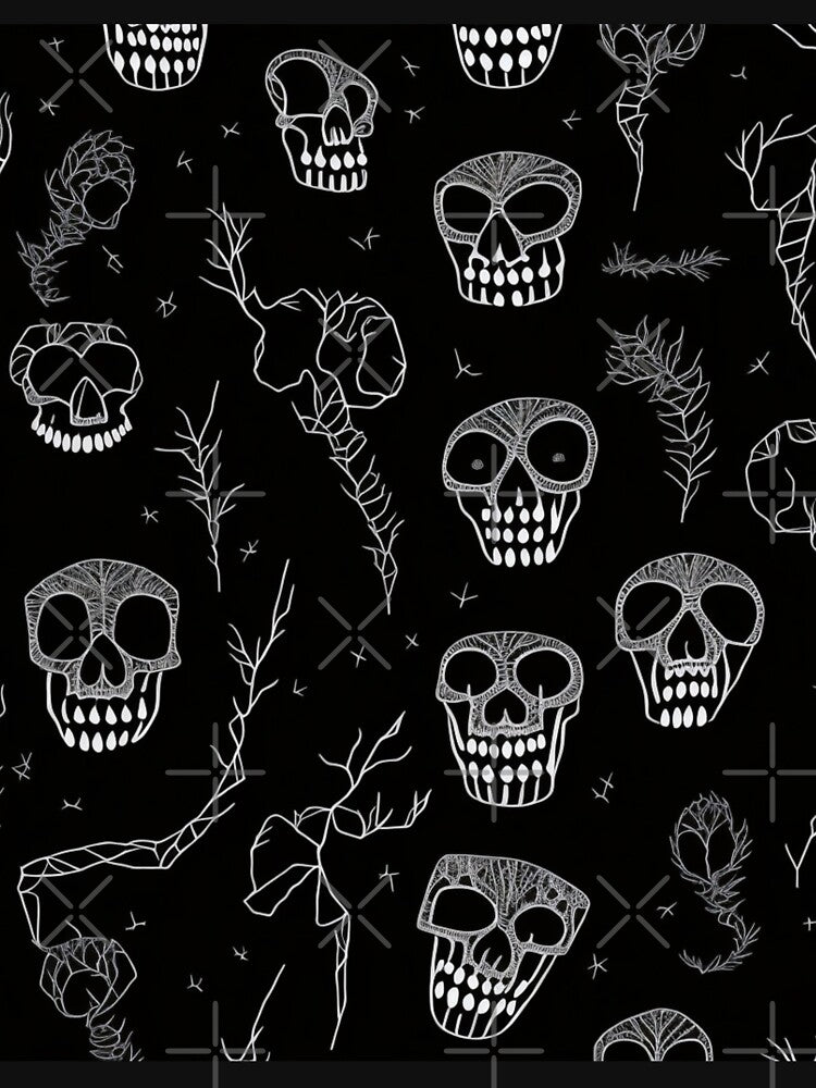 Cool Skeleton Seamless Pattern / Halloween Skeleton Pattern by TGAL2