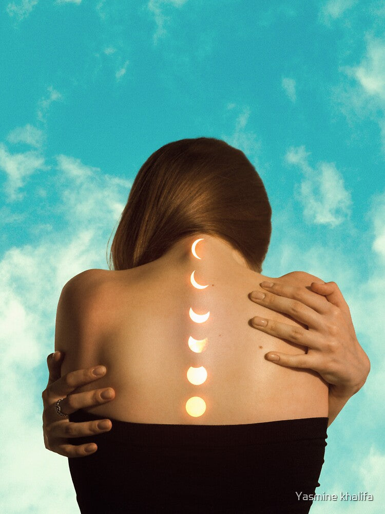 Glowing Moon Phases Body tattoo by Yasmine khalifa