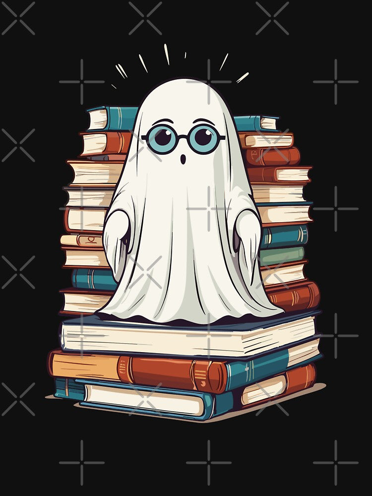 Reading Halloween Ghost Little Books Ghost by LuminOrb
