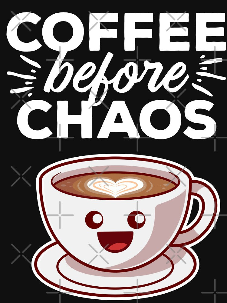 Coffee Before Chaos Kawaii Cute by MeowsAndMakes