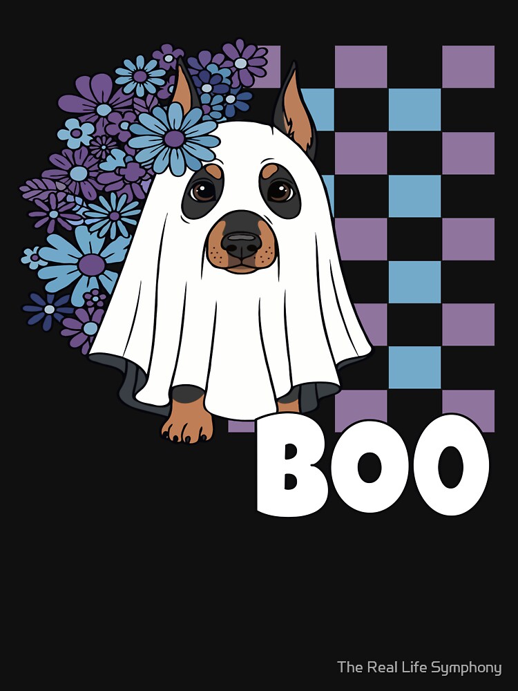 Doberman Pinscher Ghost Dog – Cute Halloween Boo by The Real Life Symphony