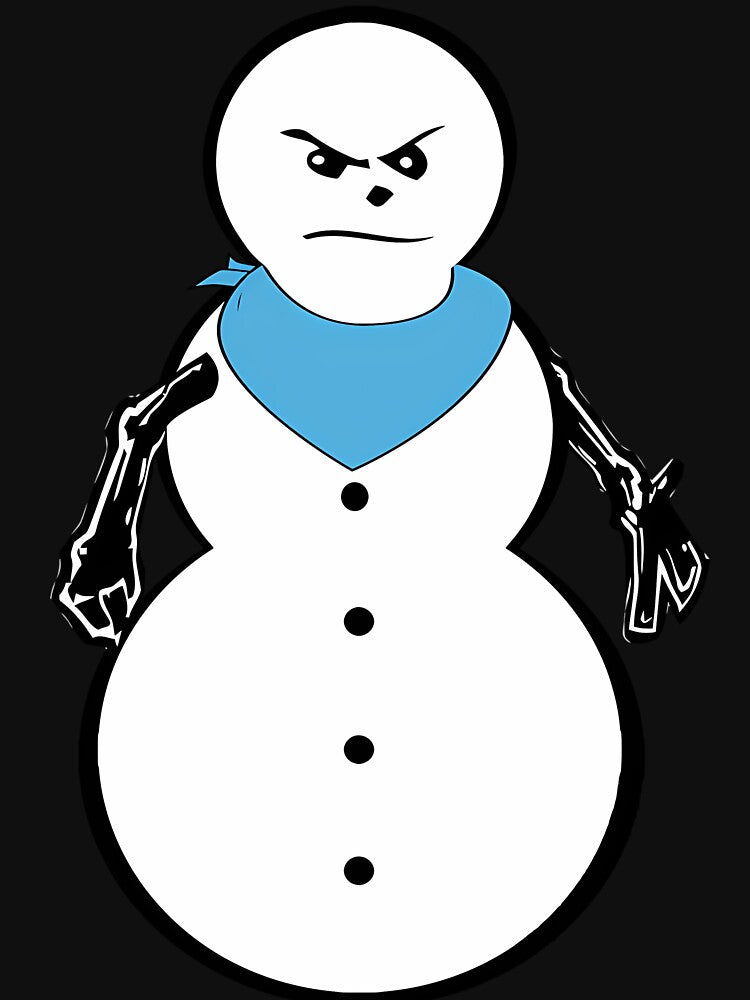 Cool Snowman Logo Funny Christmas by Shop-Art-bigfo
