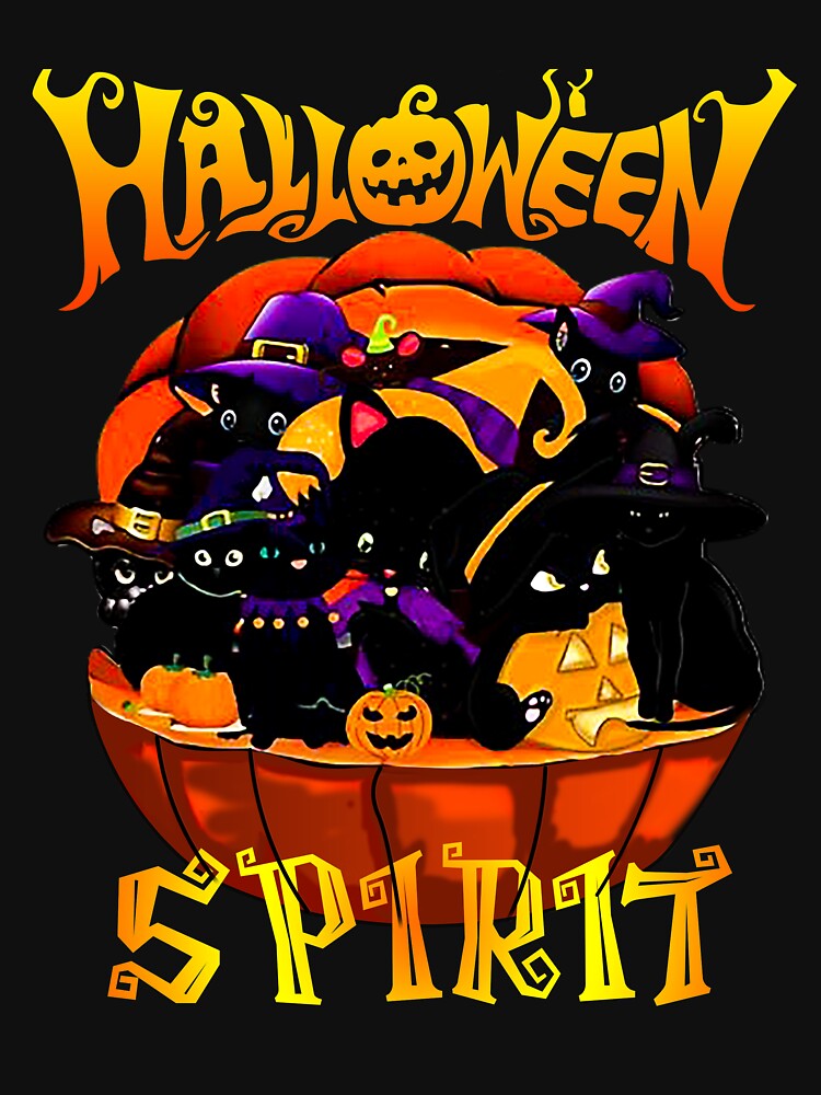 BLACK CAT HALLOWEEN SPIRIT SHIRT by CARDWELL-COWEL