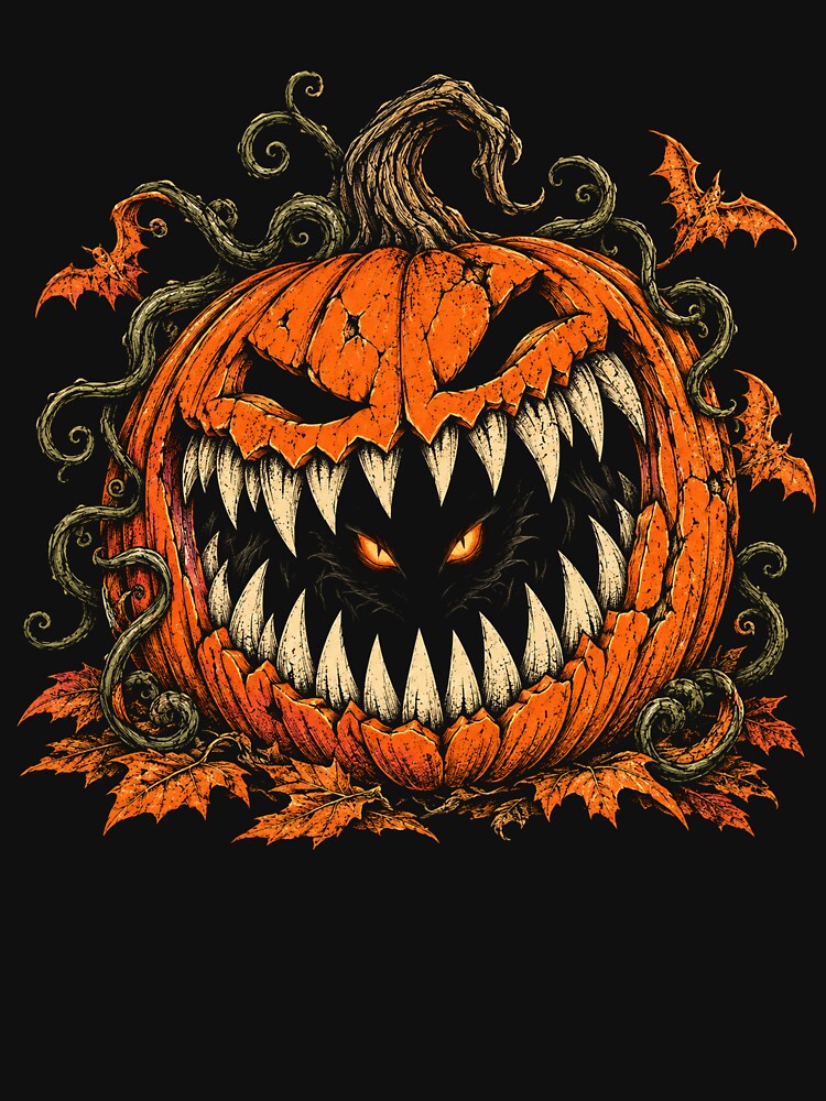 Evil Jack O Lantern Scary Pumpkin Halloween Horror by WILLIAMS-BR