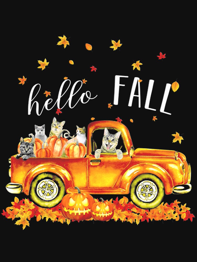 Halloween Hello Fall Cat by ChrisHoffmanArt