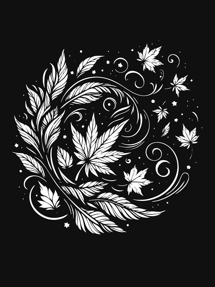 Autumn leaves in the wind design – fall vibes by RetroMaritalArt