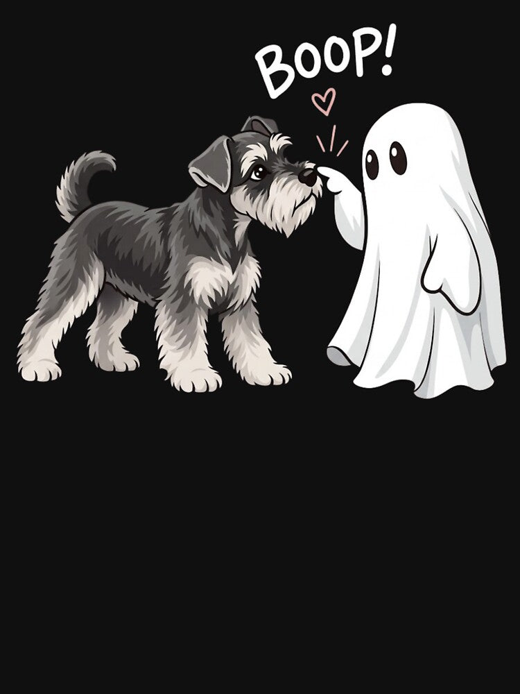 Schnauzer Ghost Boop Funny Halloween Dog Lover by haitrieuic96
