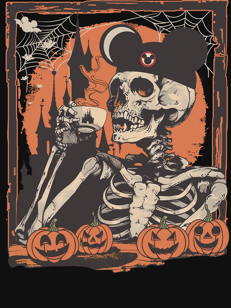 Spooky Magical Halloween Skeleton With Mouse Ear by JoshThree