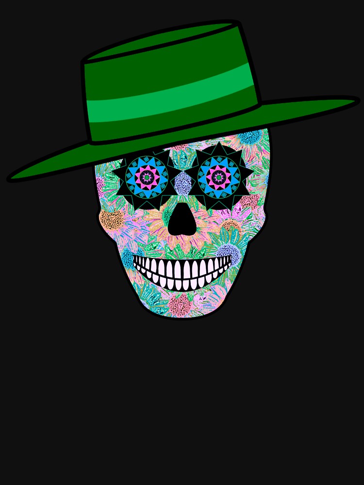 Dia De Los Muertos Sugar Skull Green Hat by mrtraz