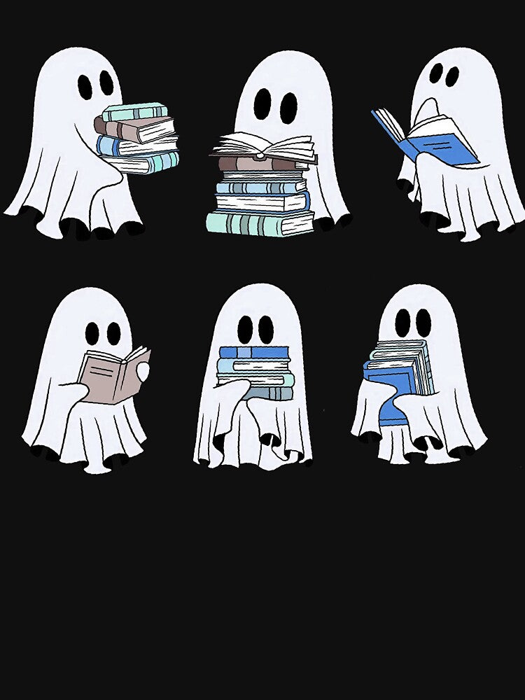 Ghost Reading Book Halloween by ShanikaTutson