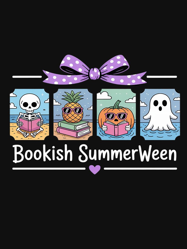 Bookish Summerween Spooky Skeleton Pumpkin Pool Halloween by LeeEvans222