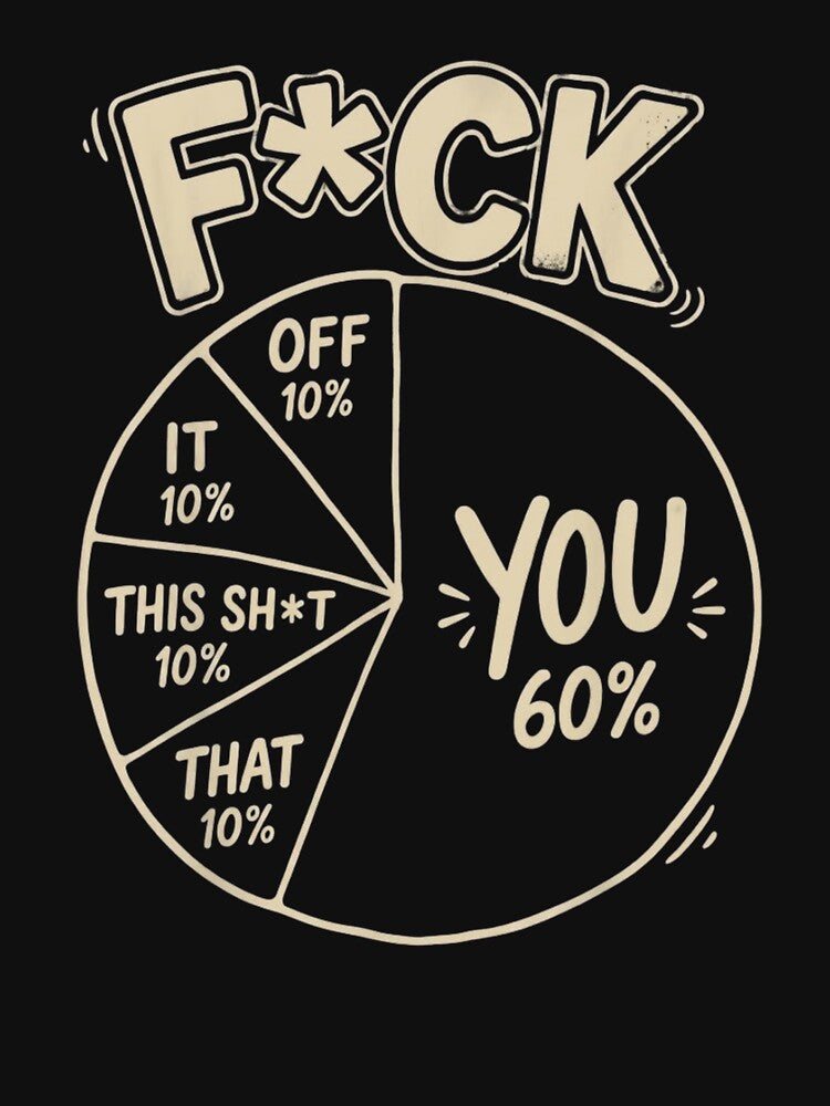 Funny Pie Chart Sarcasm Joke - Swear Word Funny Offensive Humor by haitrieuic96