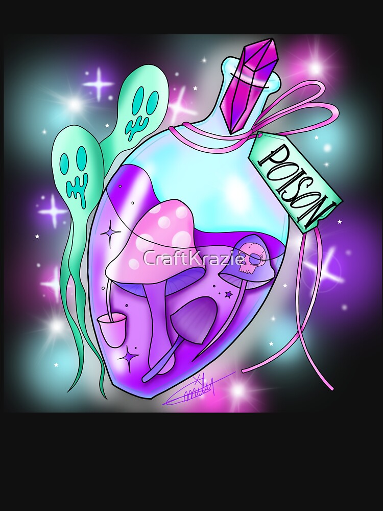 Poisonous mushroom potion bottle by CraftKrazie