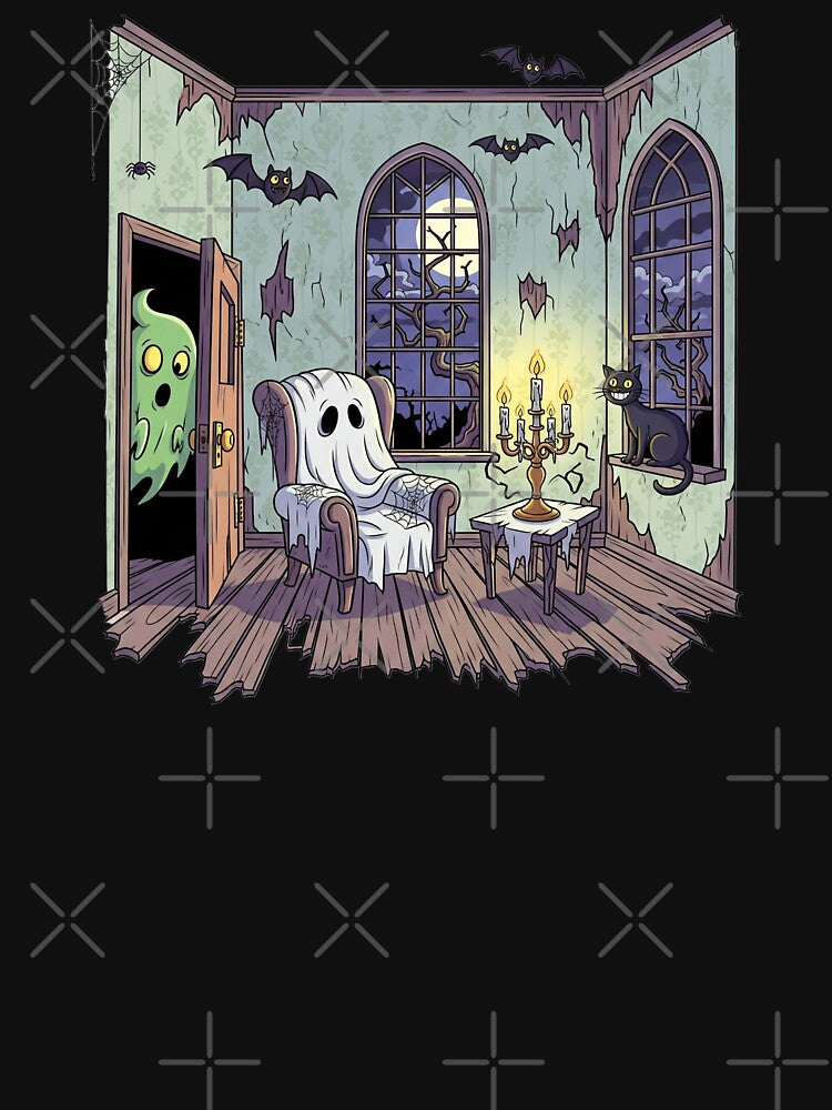 Haunted House | Spookily Atmospheric and Iconically Creepy Halloween Graphic by Tw1nsAIArt