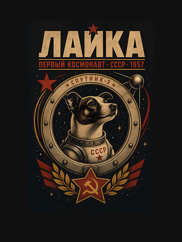 Laika  First Cosmonaut Tee by Jalenourtney