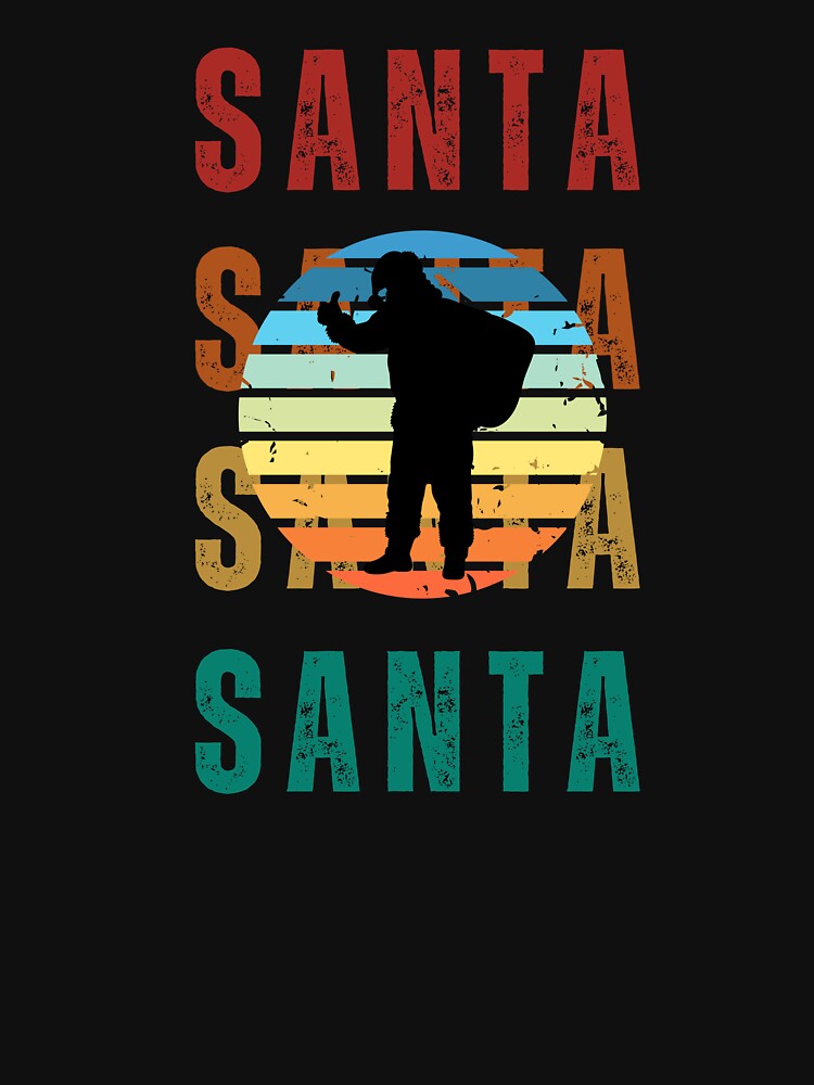 Santa Vintage Sunset by JDFunTees