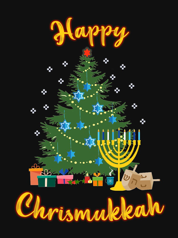 Happy Chrismukkah - Christmas of Jewish  - Funny Hanukkah by Mouarter