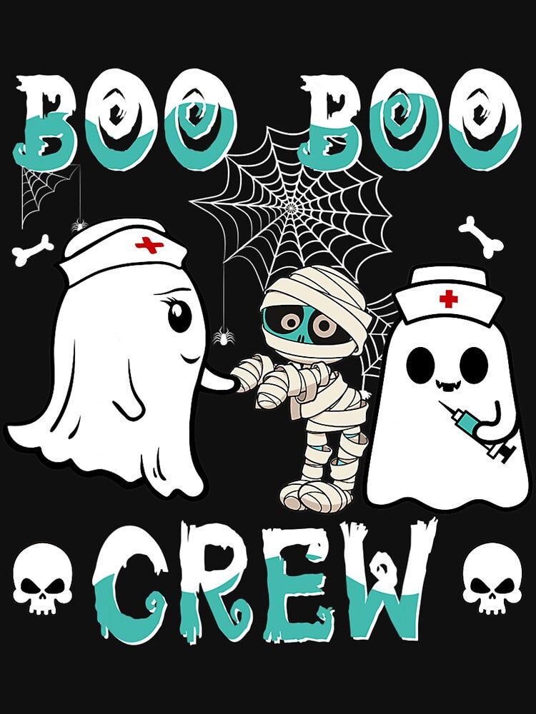 Halloween Boo Boo Crew Nurse Ghost, Scared Mummy Zombie by seriouscapon242