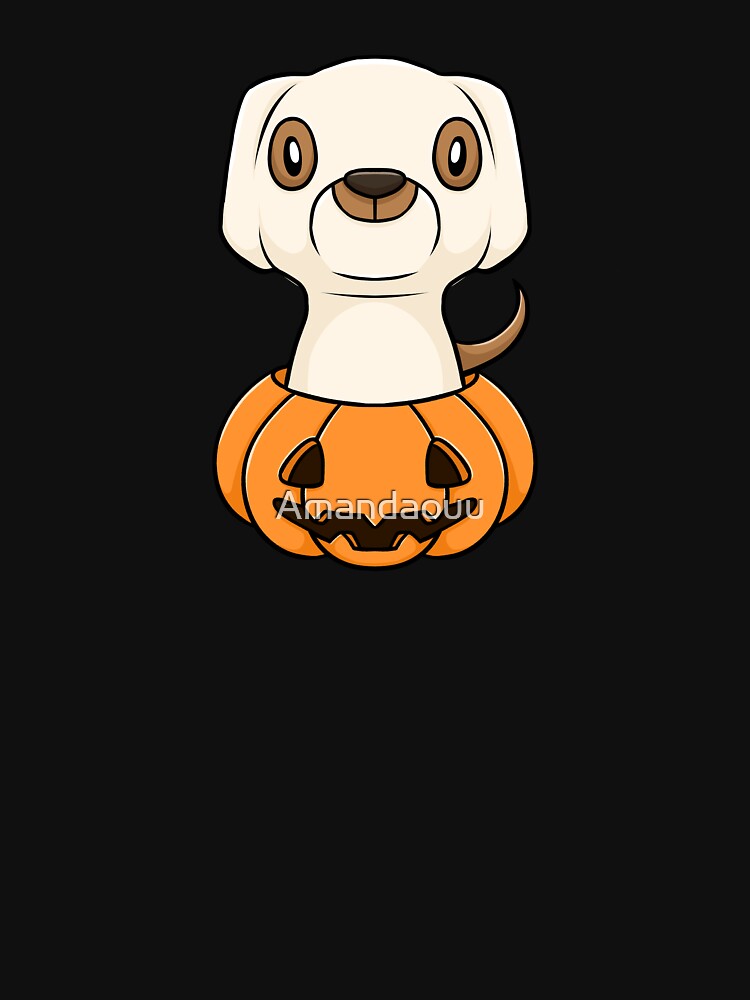 Ghost Dog in Pumpkin by Amandaouu