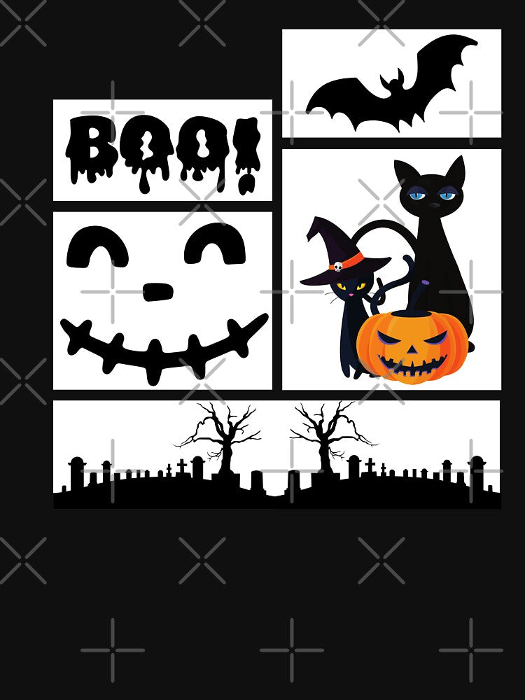 Retro Cartoon Halloween Collage Aesthetic by ddretrobot