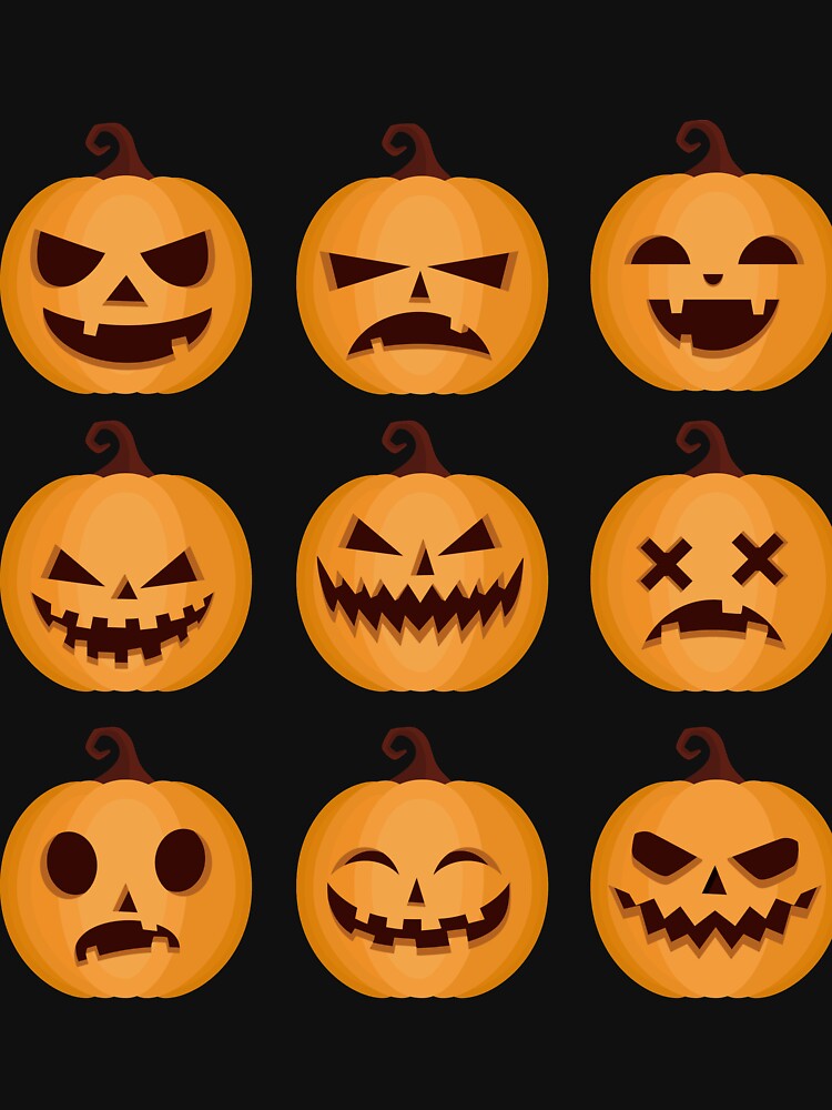 Halloween Pumpkins Emotions Boys Girls Kids Cute Halloween by belka620