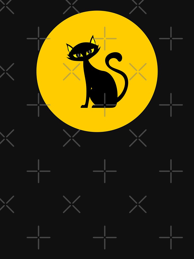 Black Kittie and Full Moon by PosterpartyCo