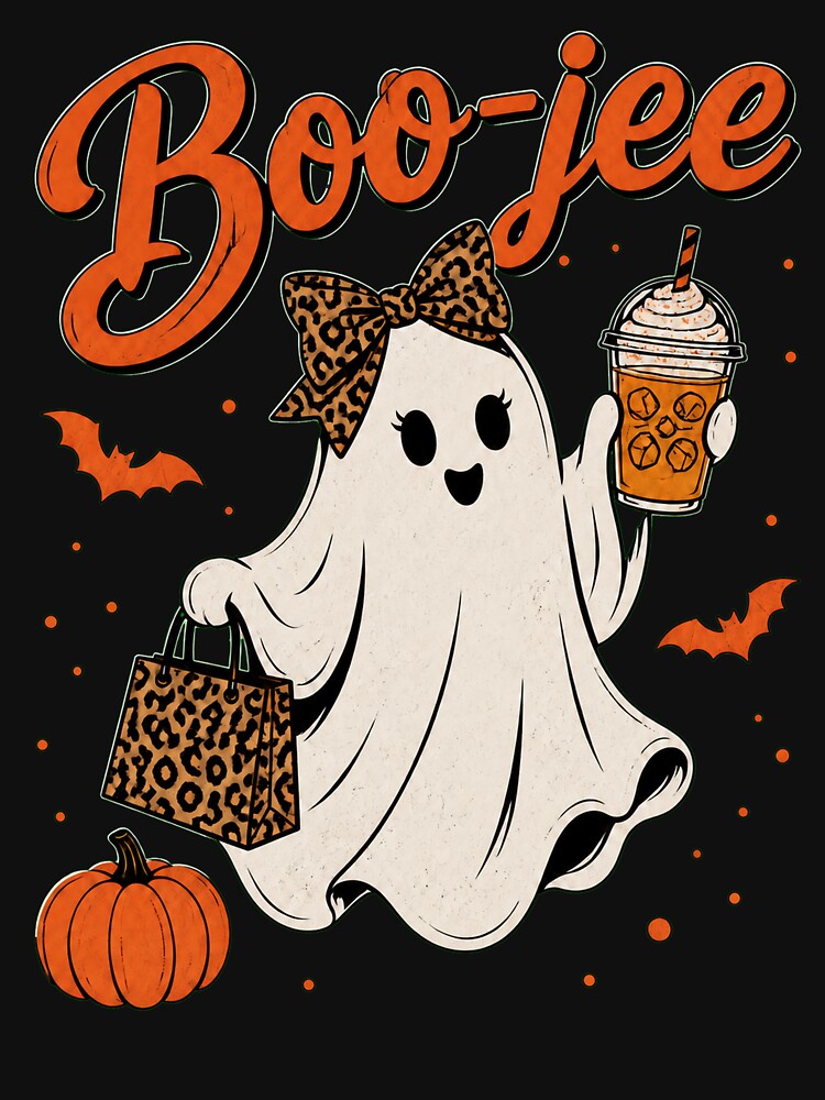 Boo-jee Leopard Ghost with Iced Coffee by KireVeronica