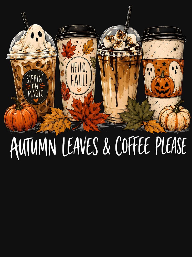Autumn Leaves & Coffee Lover Design by phoebelevine