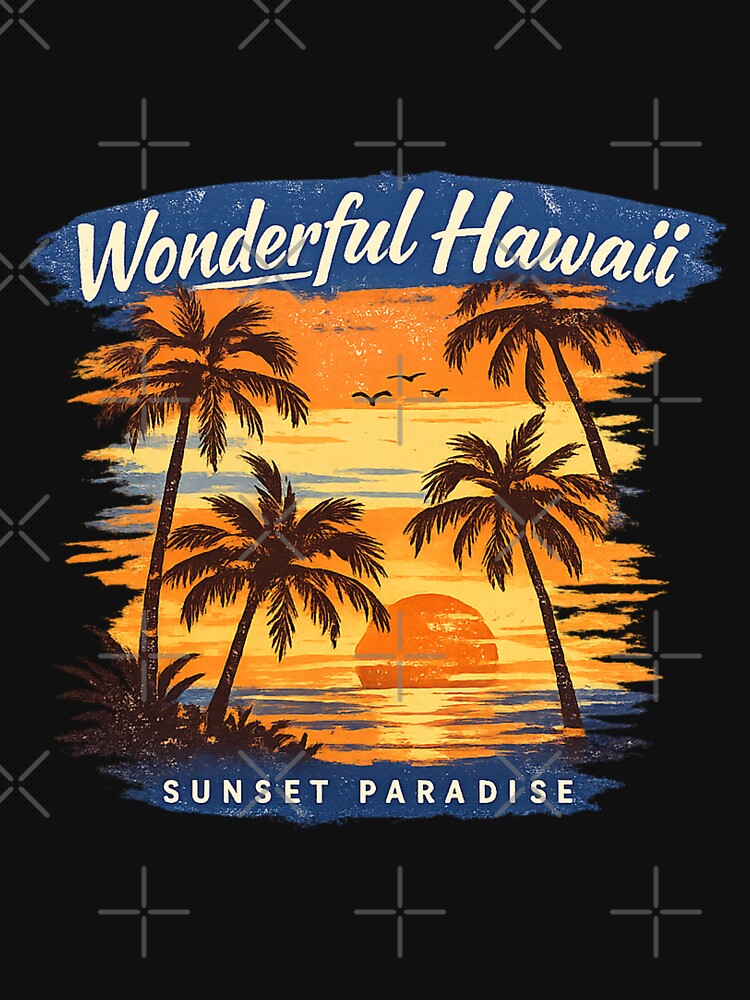 Wonderful Hawaii Sunset Paradise Retro Tropical Beach by Kevin Shearer