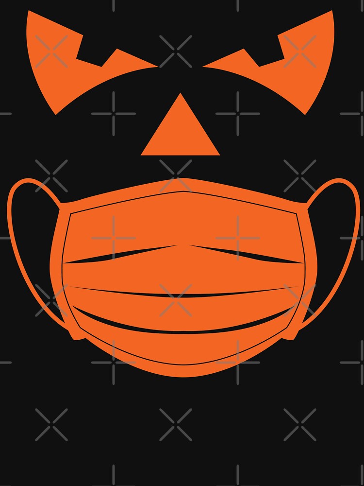 Halloween Pumpkin Wearing Face mask by arrowroses